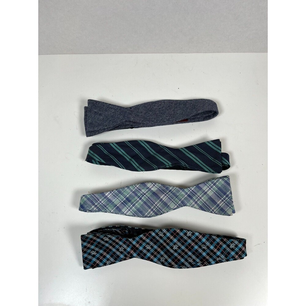 Set of 4 Adjustable blue and green Penguin Bow Ties